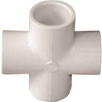 IPEX 435469 Pipe Cross, 1/2 in, Socket, PVC, White, SCH 40 Schedule, 150 psi Pressure