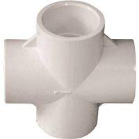 IPEX 435470 Pipe Cross, 3/4 in, Socket, PVC, White, SCH 40 Schedule, 150 psi Pressure
