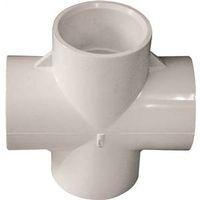 IPEX 435471 Pipe Cross, 1 in, Socket, PVC, White, SCH 40 Schedule, 150 psi Pressure