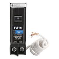 Eaton BRN115DF Circuit Breaker, BR, 15 A, 1-Pole, Plug