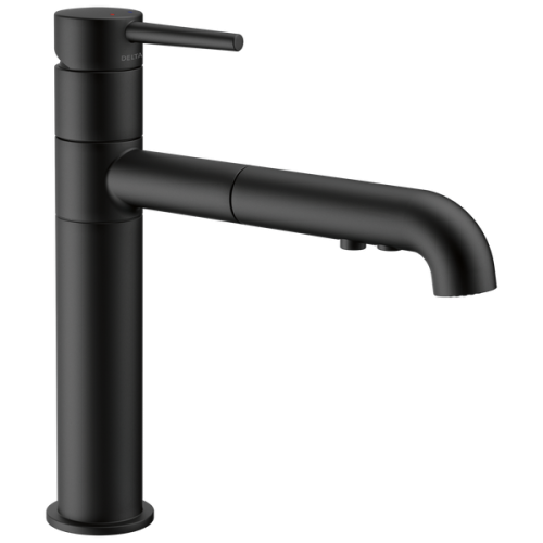 4159-BL-DST TRINSIC SGL-HDL/HOLE PO KITCHEN FAUCET MATTE BLACK