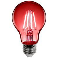Feit Electric A19/TR/LED LED Bulb, General Purpose, A19 Lamp, E26 Lamp Base, Dimmable, Clear, Red Light