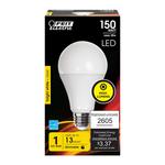 Feit Electric OM150DM/830/LED LED Bulb, General Purpose, 2605 Lumens, 28 W, A21 Lamp, 150 W Equivalent, E26 Lamp Base