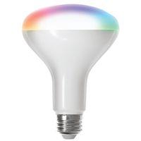 Feit Electric BR30/RGBW/CA/AG Smart Bulb, 650 Lumens, 2700 to 6500 K Color Temp, 8 W, Wi-Fi Connectivity: 2.4 GHz