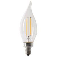 Feit Electric BPCFC60/950CA/FIL LED Bulb, Decorative, 500 Lumens, 5.5 W, Flame Tip Lamp, 60 W Equivalent, E12 Lamp Base