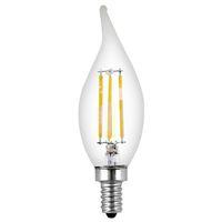 Feit Electric BPCFC60/927CA/FIL/2 LED Bulb, Decorative, 500 Lumens, 5.5 W, Flame Tip Lamp, 60 W Equivalent, Soft White