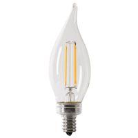 Feit Electric CFC60/927CA/FIL/6 LED Bulb, Decorative, 60 W Equivalent, E12 Lamp Base, Dimmable, Clear