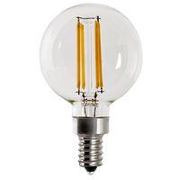 Feit Electric BPG1640950CAFIL/2 LED Light Bulb, Globe, 500 Lumens, 5.5 W, G16 Lamp, E12 Lamp Base, Dimmable, 2 PK