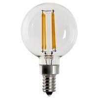 Feit Electric BPG1660950CAFIL/2 LED Light Bulb, Globe, 500 Lumens, 5.5 W, G16 Lamp, E12 Lamp Base, Dimmable