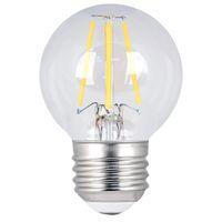 Feit Electric BPGM60/927CA/FIL/2 LED Bulb, Globe, G16-1/2 Lamp, 60 W Equivalent, E26 Lamp Base, Dimmable, Clear