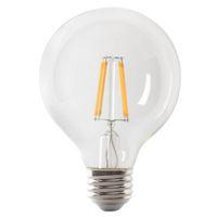 Feit Electric BPG2560W/950CA/FIL LED Bulb, Globe, 500 Lumens, 5.5 W, G25 Lamp, 60 W Equivalent, E26 Lamp Base, Dimmable
