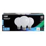 Feit Electric G2560W/950CA/FIL LED Bulb, Globe, 500 Lumens, 5.5 W, 120 V, 60 W Equivalent, E26 Lamp Base, Dimmable