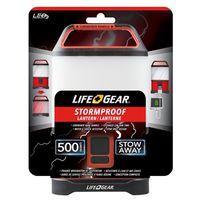 LifeGear 41-3760 Collapsible Lantern, LED Lamp, Plastic, Black/Red