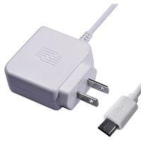Zenith PM1001WCMC Wall Charger, White, For: Micro-B USB Device, 2.4 V Output, 3 ft L Cord