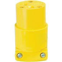 Eaton Wiring Devices 4229-BOX Armored Connector, 2 -Pole, 20 A, 250 VAC, Screw, NEMA: NEMA 6-15R, Yellow