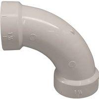 Canplas 192278 Long Sweep Pipe Elbow, 3 in, Hub, 90 deg Angle, PVC, White