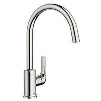 Moen Charmant Series 87446 Kitchen Faucet, 1.5 gpm, Stainless Steel, Chrome Plated, Deck Mounting, Lever Handle