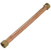 BrassCraft Copper-Flex Series WB00-15N Water Heater Connector, 3/4 in, FIP, Copper, 15 in L