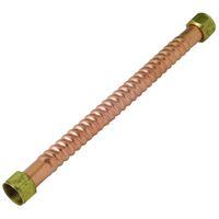 BrassCraft Copper-Flex Series WB00-24N Water Heater Connector, 3/4 in, FIP, Copper, 24 in L