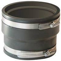 Fernco P1070-44 Flexible Coupling, 4 x 4 in, 3.94 in L, PVC, Black, 4.3 psi Pressure