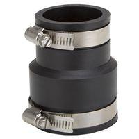 ProSource FC56-215 Coupling, 2 x 1-1/2 in, Cast Iron, Plastic and Steel Drain Pipes, PVC, Black