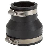ProSource FC56-32 Coupling, 3 x 2 in, Cast Iron, Plastic and Steel Drain Pipes, PVC, Black