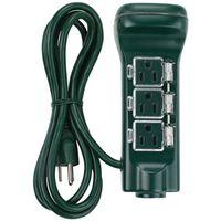 PowerZone ORCDTSTK6 Timer Touch and Ground Stake, 15 A, 125 V, 1875 W, 6-Outlet, 24 hrs Time Setting, Green