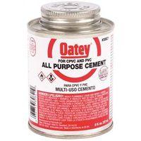 Oatey 30821 Solvent Cement, 8 oz Can, Liquid, Milky Clear