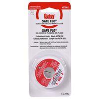 Oatey Safe-Flo 53062 Wire Solder, 1/4 lb Carded, Solid, Gray/Silver, 415 to 455 deg F Melting Point