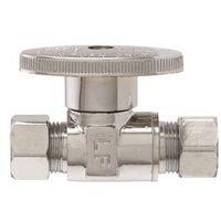 Plumb Pak PP2071LF Shut-Off Valve, Straight, 3/8 x 3/8 in Connection, Compression, Brass Body