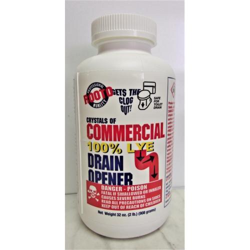 PURE LYE DRAIN CLEANER 32OZ
