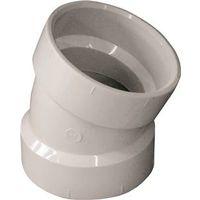 Canplas 192552 Pipe Elbow, 2 in, Hub, 22.5 deg Angle, PVC, White