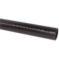 JM Eagle 27375 Pipe, 2 in, 10 ft L, DWV, Solvent Weld, SCH 40 Schedule, ABS/Foam, Black