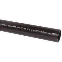 Charlotte Pipe ABS Plus APA 17300 0600 Pipe, 3 in, 10 ft L, DWV, SCH 40 Schedule, ABS, Black