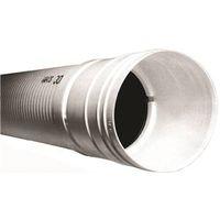 ADS 3550010 Triple-Wall Pipe, 3 in, 10 ft L, Bell x Spigot, White
