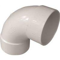 IPEX 414163BC Sewer Long Turn Sweep Pipe Elbow, 3 in, Hub, 90 deg Angle, PVC, White