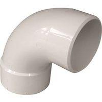 Canplas 414174BC Sanitary Street Pipe Elbow, 4 in, Spigot x Hub, 90 deg Angle, PVC, White