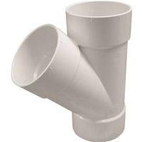 Canplas 414133BC Pipe Wye, 3 in, Hub, PVC, White, SCH 20 Schedule