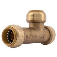 SharkBite Max UR3370A Pipe Tee, 3/4 x 3/4 x 3/4 in, PTC, Brass, 250 psi Pressure