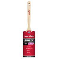 Wooster 5220-2-1/2 Paint Brush, Silver/White, Birchwood Handle, 2-1/2 in W, 2-15/16 in L Bristle, Polyester Bristle