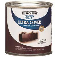 Rust-Oleum 1977730 Enamel Paint, Water, Gloss, Kona Brown, 0.5 pt, Can, 120 sq-ft Coverage Area