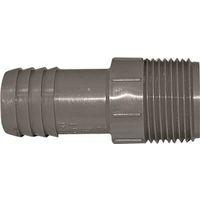 Boshart UPPA-10 Pipe Adapter, 1 in, MPT x Insert, Polyethylene, Gray