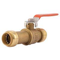SharkBite UR24736 Ball Valve, 3/4 in Connection, Slip, 250 psi Pressure, Brass Body