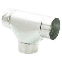 Imperial GV0890 Full Flow Tee, 6 x 6 x 4 in, 30 Gauge, Galvanized Steel, Galvanized