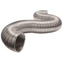 Lambro 302UL Semi-Rigid Transition Duct, 4 in, 8 ft L, Aluminum