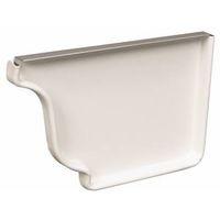 Amerimax 27006 Gutter End Cap, 5 in L, Aluminum, White, For: 5 in K-Style Gutter System