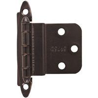 Amerock BPR3417ORB Hinge, 3/8 in Inset, Oil-Rubbed Bronze, 2-3/4 in L x 2 in W, Non-Self Closing Hinge