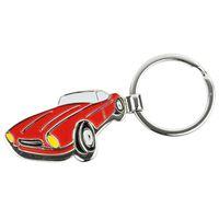 Hy-Ko KH441 Key Chain, Sports Car, 4-3/4 in L x 2 in W x 0.188 in D Dimensions, Split Ring, 1-1/8 in Ring
