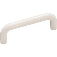 Amerock Allison Value Series BP803PW Cabinet Pull, 3-3/8 in L Handle, 1-1/8 in Projection, Plastic, White