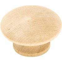 Amerock Allison Value Series BP813WD Cabinet Knob, 7/8 in Projection, Traditional, 1-1/2 in, Wood